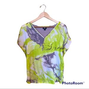 Mossimo Medium Marble Print Spring Short Sleeve Top